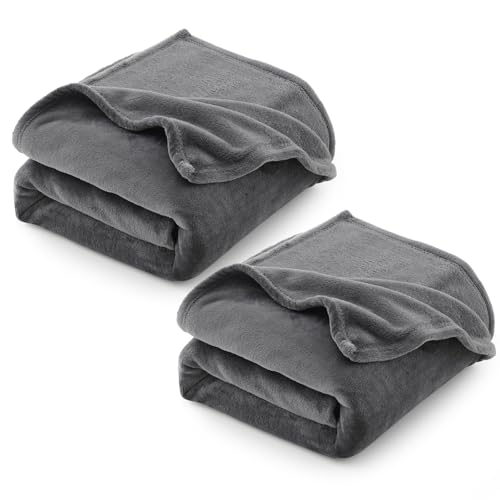 CozyLux Kuscheldecke Flauschig 2er Set Decke Sofa 150x200 cm für 4 Jahreszeiten - Weich/Warm/Leicht Sofadecke Wohndecke Couchdecke für Sofa/Bett/Couch, 2 Stücke Set Flanell Fleecedecke 150x200cm Grau CozyLux Kuscheldecke Flauschig 2er Set Decke Sofa 150x200 cm für 4 Jahreszeiten - Weich/Warm/Leicht Sofadecke Wohndecke Couchdecke für Sofa/Bett/Couch, 2 Stücke Set Flanell Fleecedecke 150x200cm Grau von CozyLux
