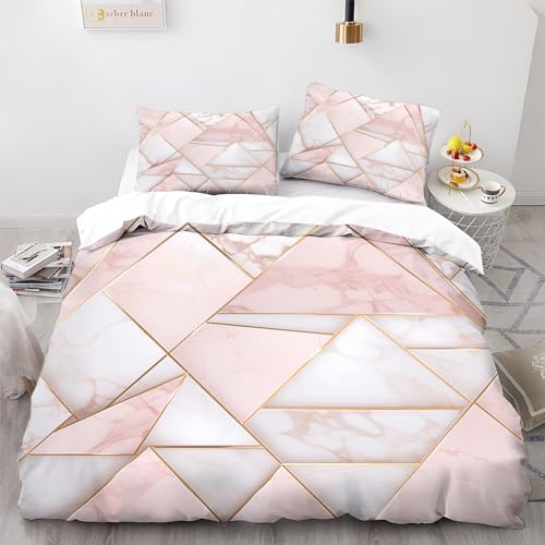 CozyRest Bettwäsche Dreieck Marmor 135x200 cm 3 teilig Bettbezug Set mit Kissenbezüge, Bettwäsche-Sets Mikrofaser mit Reißverschluss Weich und Atmungsaktiv Bügelfrei CozyRest Bettwäsche Dreieck Marmor 135x200 cm 3 teilig Bettbezug Set mit Kissenbezüge, Bettwäsche-Sets Mikrofaser mit Reißverschluss Weich und Atmungsaktiv Bügelfrei von CozyRest