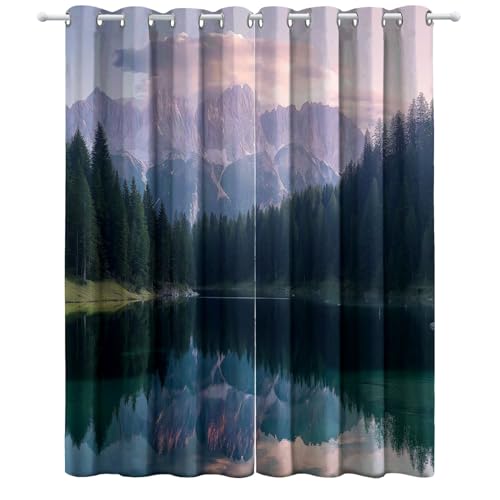 CozyRest Kinder Vorhänge Italienische Berge Ösen Gardinen mit Blickdichte Thermo Vorhang Kälteschutz Blackout Curtain Kinderzimmer Schlafzimmer Kiefernwald Ösenvorhang H 160 x B 70 cm CozyRest Kinder Vorhänge Italienische Berge Ösen Gardinen mit Blickdichte Thermo Vorhang Kälteschutz Blackout Curtain Kinderzimmer Schlafzimmer Kiefernwald Ösenvorhang H 160 x B 70 cm von CozyRest