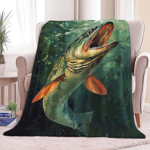 Kuscheldecken Sofaüberwurf Weiche Flauschige Decke Aquarell Tier Fisch Muster für Sofadecke, Tagesdecke - Gemütliche Flanelldecke, Warme Decken für Herbst Winter Grün 130 x 150 cm Kuscheldecken Sofaüberwurf Weiche Flauschige Decke Aquarell Tier Fisch Muster für Sofadecke, Tagesdecke - Gemütliche Flanelldecke, Warme Decken für Herbst Winter Grün 130 x 150 cm von CozyRest