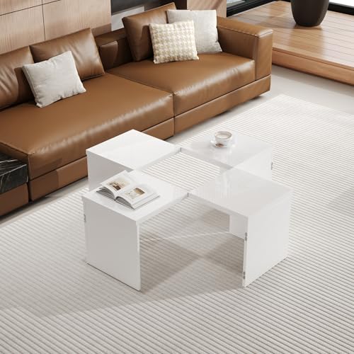 Modulares Couchtisch-Set, 6-in-1 Multi Shape Design mit ineinander greifenden Paneelen, platzsparende Nesting End Tables für Wohnzimmer, Büro & kleine Räume Modulares Couchtisch-Set, 6-in-1 Multi Shape Design mit ineinander greifenden Paneelen, platzsparende Nesting End Tables für Wohnzimmer, Büro & kleine Räume von CozyVeils