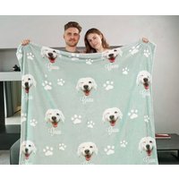 Personalisierte Hundedecke Mit Namen | Benutzerdefinierte Haustier Foto Decke Personalisiertes Hundeliebhaber Geschenk Für von CozyZoneDesignUS
