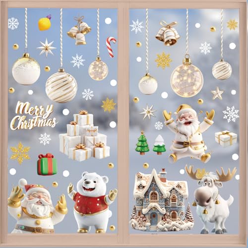 Fensterbilder Weihnachten Selbstklebend Wiederverwendbar - Fensterdeko Weihnachten, Weihnachtsdeko von Cozyan