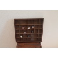 In Der Schweiz Hergestellter Holz-Setzkasten Schattenkasten Vitrinenschrank Wohndekor, C.1980Er Jahre von CozycatVintageShop