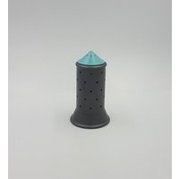 Michael Gravure Alessi Salzstreuer, Edelstahl Graphite, Postmoderne C.1980S von CozycatVintageShop