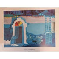 Rosina Wachtmeister "Cat Artist' Silberfolie Verbessert "Casa Cantagalli' Druck Verkerke Gallery 1993 Sonderedition, Ohne Rahmen, 70, 5xc56M von CozycatVintageShop