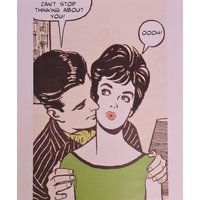Vintage Pop Art Druck Von Roy Newby Für Ikea Lichtenstein Style, 1990Er Jahre von CozycatVintageShop