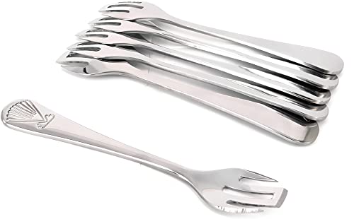 cozydiscount - Austerngabeln aus 18/10 Edelstahl, Mittelzinke in Messerform, 6er-Pack von cozydiscount