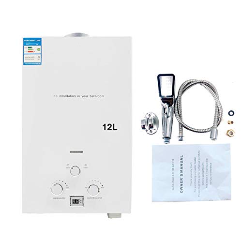 Cozyel Tragbarer Gas Durchlauferhitzer 12L 24KW Propangas Campingdusche für Dusche im Außenbereich Dusche Bad Warmwasser Camping Dusche LPG Warmwasserbereiter Warmwasser Tankless Instant, Weiß Cozyel Tragbarer Gas Durchlauferhitzer 12L 24KW Propangas Campingdusche für Dusche im Außenbereich Dusche Bad Warmwasser Camping Dusche LPG Warmwasserbereiter Warmwasser Tankless Instant, Weiß von Cozyel