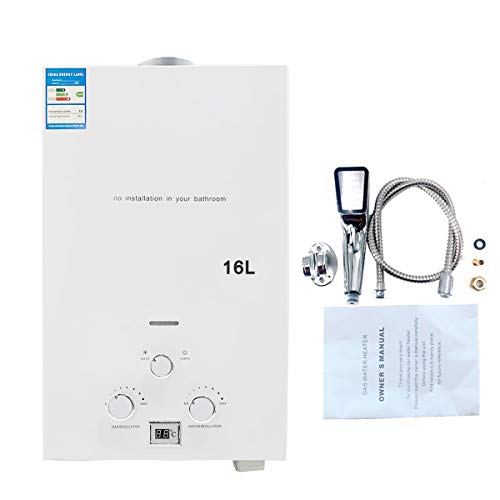 Cozyel Tragbarer Gas Durchlauferhitzer 16L 32KW Propangas Campingdusche für Dusche im Außenbereich Dusche Bad Warmwasser Camping Dusche LPG Warmwasserbereiter Tankless Instant, Weiß Cozyel Tragbarer Gas Durchlauferhitzer 16L 32KW Propangas Campingdusche für Dusche im Außenbereich Dusche Bad Warmwasser Camping Dusche LPG Warmwasserbereiter Tankless Instant, Weiß von Cozyel