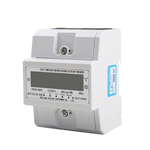 Cozyel Wechselstromzähler Drehstromzähler Stromzähler 3-Phasen 4-Draht Hutschiene LCD Digitaler Stromzähler Drehstromzähler Geeicht Stromzähler für DIN Hutschiene Wechselstromzähler 230v 400V 5-100A Cozyel Wechselstromzähler Drehstromzähler Stromzähler 3-Phasen 4-Draht Hutschiene LCD Digitaler Stromzähler Drehstromzähler Geeicht Stromzähler für DIN Hutschiene Wechselstromzähler 230v 400V 5-100A von Cozyel
