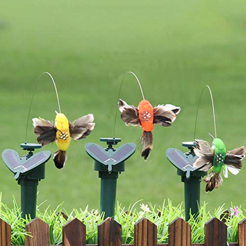 3 Stück solar/batteriebetriebene fliegende flatternde Schmetterlinge Kolibri Schmetterling Sonnenblume für Garten Hof Pflanzen Blumen Terrasse Landschaft Dekor (zufällige Farbe) von Cozyhoma