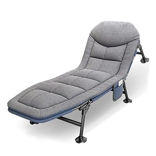 Feldbett Klappbar 190x60x30 cm Sonnenliege Klappbar Leicht Liegestuhl Garten bis 300ibs | Gartenliege Extra Hoch Zusammenklappbar | Campingbett Verstellbare | Campingliege für Camping Balkon (Light) von Cozykimo