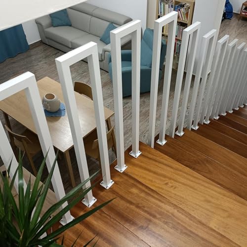 U-förmige Treppengeländer Innen, Dachboden Dekorative Handlauf Treppe, Geländer Treppe Seitliche Montage, Behinderte Rutschfeste Flurdeck Pflegeleicht Treppenhandlauf (Weiß A, 55cm) von Cozykimo