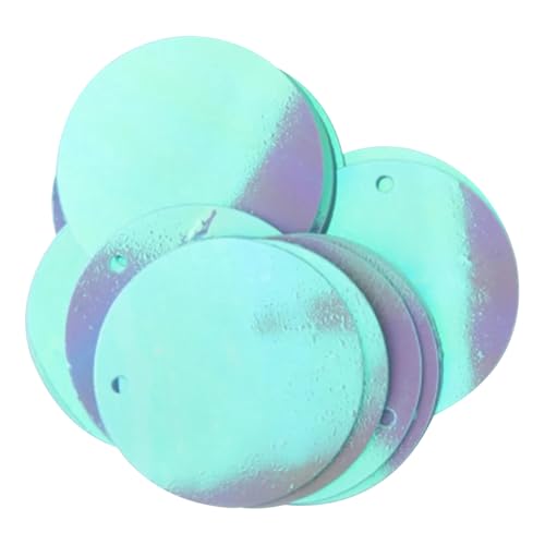 Cozylkx 10g Runde Pailletten Zum Basteln, 4 cm Große Pailletten Mit Seitlichem Loch, Lose Bestickte Pailletten Aus PVC Für DIY-Nähzubehör Cozylkx 10g Runde Pailletten Zum Basteln, 4 cm Große Pailletten Mit Seitlichem Loch, Lose Bestickte Pailletten Aus PVC Für DIY-Nähzubehör von Cozylkx