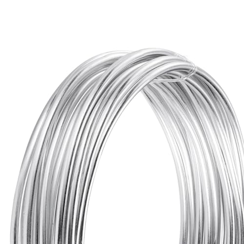Cozylkx 2 Meter Eloxierter Aluminiumdraht Zum Modellieren, 3mm Metall-Basteldraht, Biegsamer Formdraht Für Schmuckherstellung, Modellierung, Bonsai-Training Cozylkx 2 Meter Eloxierter Aluminiumdraht Zum Modellieren, 3mm Metall-Basteldraht, Biegsamer Formdraht Für Schmuckherstellung, Modellierung, Bonsai-Training von Cozylkx