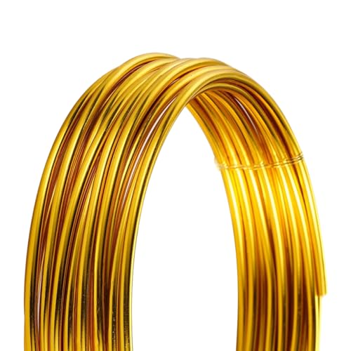 Cozylkx 2 Meter Eloxierter Aluminiumdraht Zum Modellieren, 3mm Metall-Basteldraht, Biegsamer Formdraht Für Schmuckherstellung, Modellierung, Bonsai-Training von Cozylkx