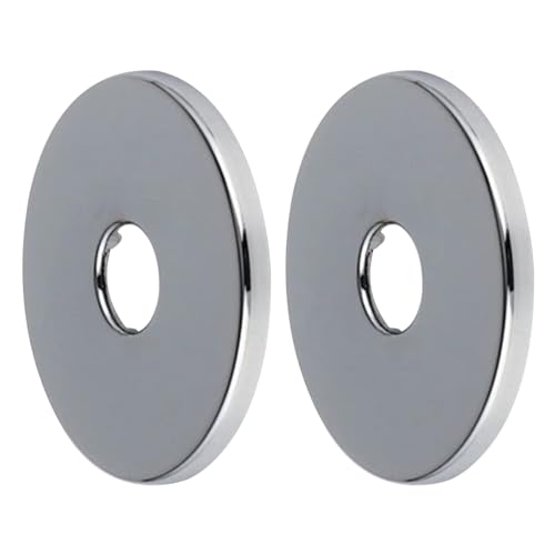 Cozylkx 2 Stück Edelstahl-Rohrmanschetten, Dekorative Wasserhahn Abdeckung, Rosettenplatte, Heizkörper Rohrabdeckung Für Dusche, Küchenhahn, Innendurchmesser 21mm/Außendurchmesser 80mm/H 6mm von Cozylkx
