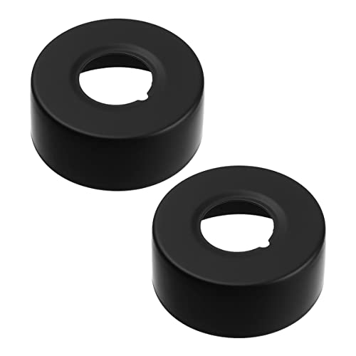 Cozylkx 2er-Pack Edelstahl Wasserhahn Dekor Rohrabdeckungen Wandflansch Rohrlochabdeckungen Rosette, Schwarz,60x25x25mm von Cozylkx