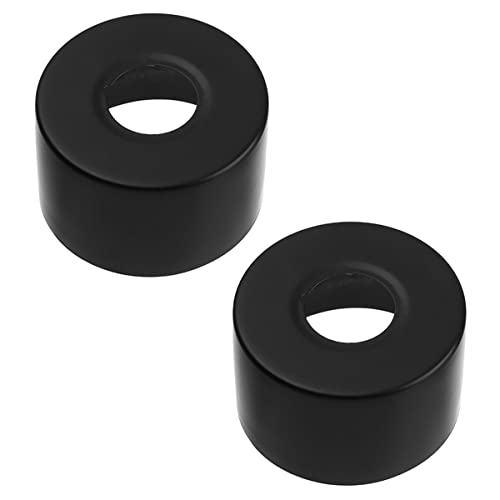 Cozylkx 2er-Pack Edelstahl Wasserhahn Dekor Rohrabdeckungen Wandflansch Rohrlochabdeckungen Rosette, Schwarz,66x25x40mm von Cozylkx