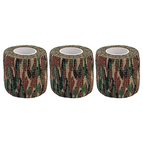 Cozylkx 7,5 cm x 4,8 Meter Tarnband Für Die Militärjagd, 3 Rollen Selbstklebendes Sportband Camo Kohäsive Bandagen Für Handgelenk- Und Knöchelverstauchungen Cozylkx 7,5 cm x 4,8 Meter Tarnband Für Die Militärjagd, 3 Rollen Selbstklebendes Sportband Camo Kohäsive Bandagen Für Handgelenk- Und Knöchelverstauchungen von Cozylkx