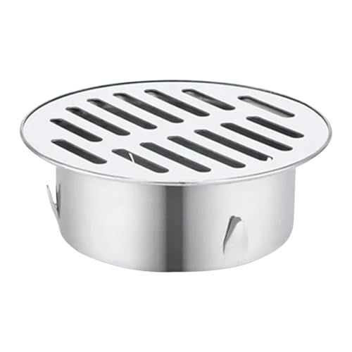 Cozylkx Bodenablauf Abdeckung Aus Edelstahl, Duschablauf Abdeckungen Filter Antiblockiersieb Für Badezimmer Balkon Entwässerung (110mm) von Cozylkx