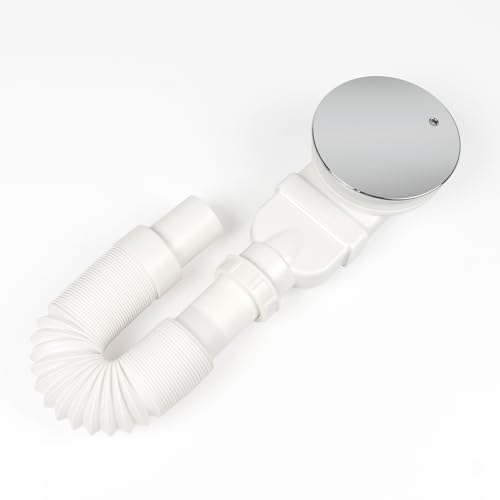 Cozynest Ablaufgarnitur Duschwannen 90 mm,Duschtasse Abfluss Set mit Geruchsstop mit Haarsieb,Chrom Abdeckung,Ablaufbogen von Cozynest