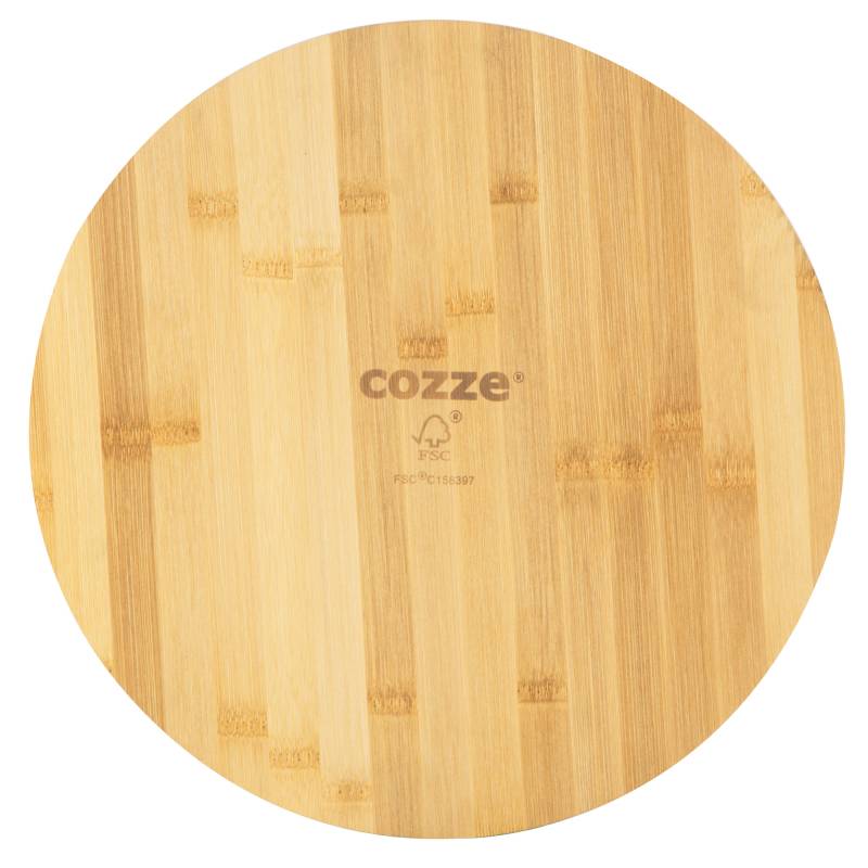 Cozze Pizzaschneidebrett Bambusholz Ø 35 x 1,2 cm von Cozze