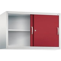 CP Aufsatz-Schiebetürenschrank C 2000 Acurado, 2045-00 S10092 lichtgrau, rubinrot 1 Fachboden 120,0 x 40,0 x 79,0 cm von Cp