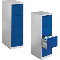 CP C 2000 Acurado Hängeregistraturschrank lichtgrau, enzianblau 4 Schubladen 43,3 x 59,0 x 135,7 cm von Cp