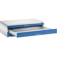 CP 7200 Planschrank lichtgrau, enzianblau 3 Schubladen 135,0 x 96,0 x 42,0 cm von Cp