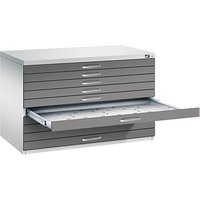 CP 7100 Planschrank lichtgrau, vulkangrau 10 Schubladen 110,0 x 76,5 x 76,0 cm von Cp