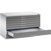 CP 7100 Planschrank lichtgrau, vulkangrau 8 Schubladen 110,0 x 76,5 x 76,0 cm von Cp