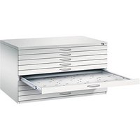 CP 7200 Planschrank lichtgrau 10 Schubladen 135,0 x 96,0 x 76,0 cm von Cp