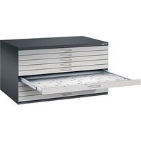 CP 7200 Planschrank schwarzgrau, weißaluminium 10 Schubladen 135,0 x 96,0 x 76,0 cm CP 7200 Planschrank schwarzgrau, weißaluminium 10 Schubladen 135,0 x 96,0 x 76,0 cm von Cp