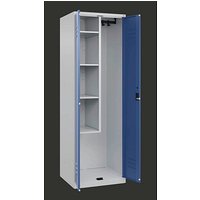 CP Putzmittelschrank Classic Plus 080100-00 S10018 fernblau, lichtgrau 60,0 x 50,0 x 185,0 cm, aufgebaut von Cp