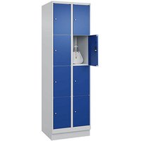 CP Schließfachschrank Classic PLUS enzianblau, lichtgrau 080020-204 S10003, 8 Schließfächer 60,0 x 50,0 x 185,0 cm von Cp