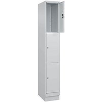 CP Schließfachschrank Classic PLUS lichtgrau 080020-103 S10009, 3 Schließfächer 30,0 x 50,0 x 195,0 cm von Cp