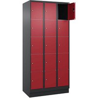 CP Schließfachschrank Classic PLUS rubinrot, schwarzgrau 080020-305 S10038, 15 Schließfächer 90,0 x 50,0 x 195,0 cm CP Schließfachschrank Classic PLUS rubinrot, schwarzgrau 080020-305 S10038, 15 Schließfächer 90,0 x 50,0 x 195,0 cm von Cp