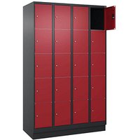CP Schließfachschrank Classic PLUS rubinrot, schwarzgrau 080020-405 S10036, 20 Schließfächer 120,0 x 50,0 x 195,0 cm CP Schließfachschrank Classic PLUS rubinrot, schwarzgrau 080020-405 S10036, 20 Schließfächer 120,0 x 50,0 x 195,0 cm von Cp