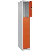 CP Schließfachschrank Classic Plus reinorange 080000-103 S10000, 3 Schließfächer 30,0 x 50,0 x 185,0 cm von Cp