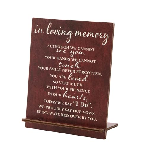 Cpolebev 1 Stück „in Loving Memory“-Hochzeitsschild, Holzdekorationen, Hochzeit, Holzdekorationen für Den Empfang, Gedenktafel, Tischschild für die Hochzeit Cpolebev 1 Stück „in Loving Memory“-Hochzeitsschild, Holzdekorationen, Hochzeit, Holzdekorationen für Den Empfang, Gedenktafel, Tischschild für die Hochzeit von Cpolebev