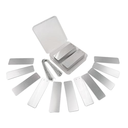 Cpolebev 100 Stück Aluminium-Pflanzenetiketten, Metall-Pflanzenschilder, ID-, Pflanzen-Aluminiumschild, Rundes Kunst-Aluminiumschild von Cpolebev