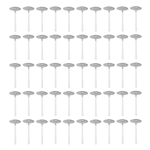 Cpolebev 1000 Teile/Los Kerzendochte 1 Raucharmer Kerzendocht mit Metalllaschen Teelichtdochte für die Kerzenherstellung von Cpolebev