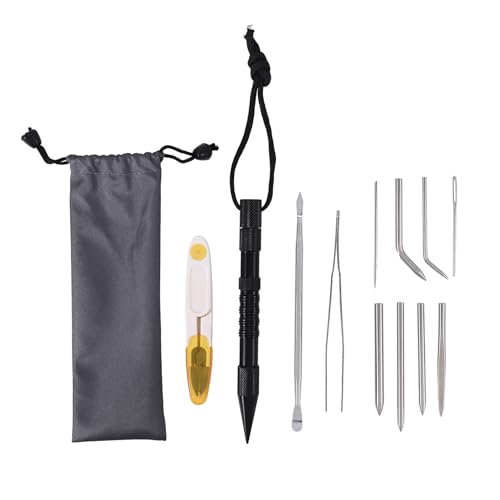 Cpolebev 12 StüCk Paracord Fids ZubehöR, SchnüR Nadeln Aus Rostfreiem Stahl mit Spike von Cpolebev