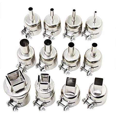 Cpolebev 12PCS Universal-WäRmedüSe 3-20 Mm HeißLuft-DüSen mit Spitzen für die HeißLuftlöTstation der Serie 850 Cpolebev 12PCS Universal-WäRmedüSe 3-20 Mm HeißLuft-DüSen mit Spitzen für die HeißLuftlöTstation der Serie 850 von Cpolebev