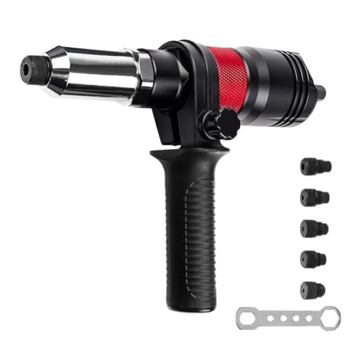 Cpolebev 2,4–6,4 mm Elektrischer Nietmuttern-Adapter, Elektrisches Nietmuttern-Werkzeug mit Schraubenschlüssel und von Cpolebev