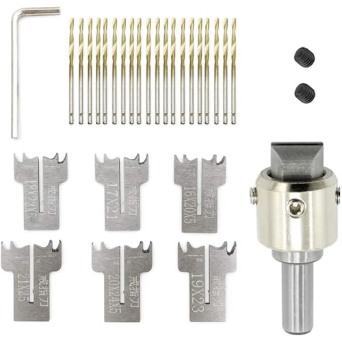 Cpolebev 30 StüCk Ring Bohrer Bit Set, 16-21 Mm Klingen Ring Bohrer Bit Ring Macher Stahl Perlen Bohrer Bit von Cpolebev
