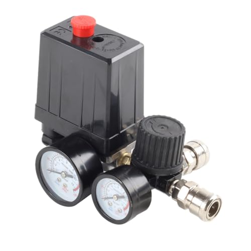 Cpolebev 3000L/Min Luftpumpen-Steuerventil 0-180 PSI Manometer 220V/380V Regler Duty Luftkompressor Pumpe Druckkontrollschalter Cpolebev 3000L/Min Luftpumpen-Steuerventil 0-180 PSI Manometer 220V/380V Regler Duty Luftkompressor Pumpe Druckkontrollschalter von Cpolebev