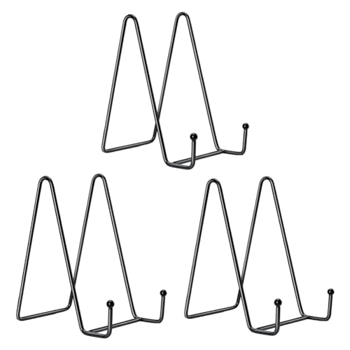 Cpolebev 3er-Pack Großer Tellerhalter-Ausstellungsständer - 10 Hohe Tellerständer Zur Ausstellung - Metall-Bilderrahmenständer - Großer Staffeleiständer von Cpolebev